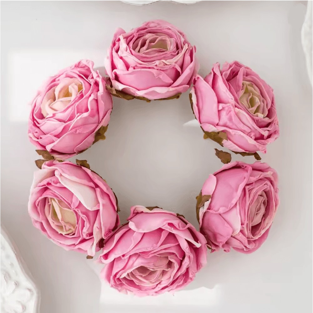 Burned Edge Artificial Rose Flower For Wedding Bridal Bouquet And DIY Decor 7