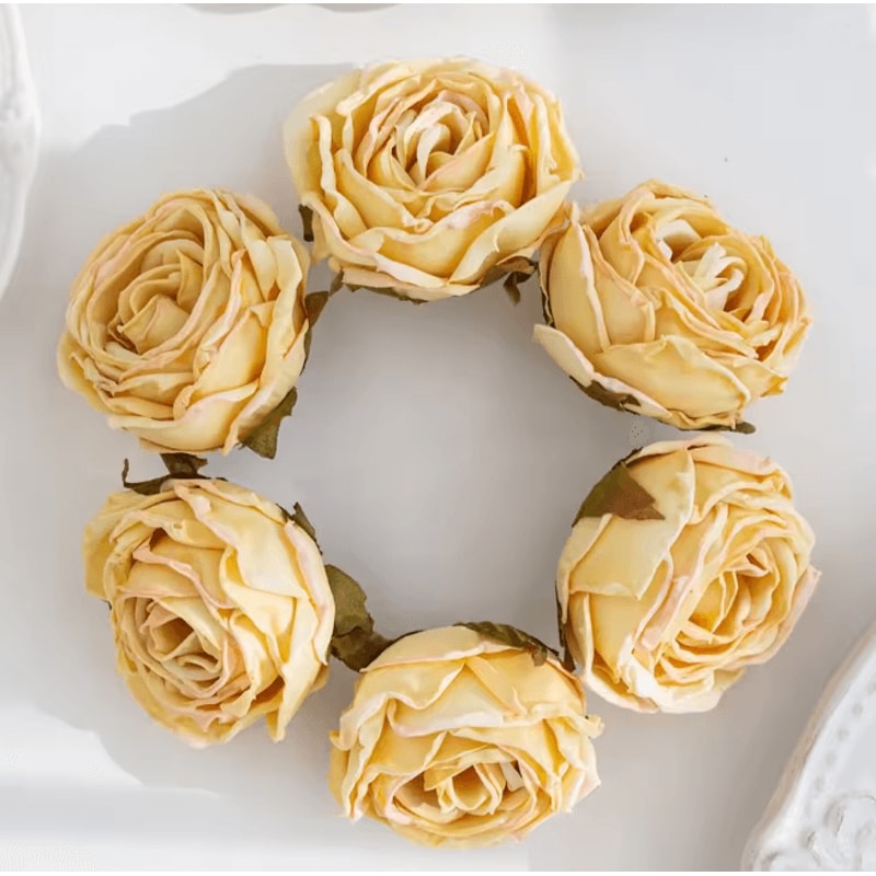 Burned Edge Artificial Rose Flower For Wedding Bridal Bouquet And DIY Decor 11