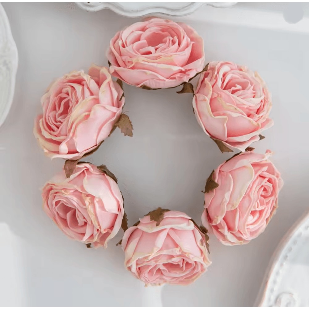 Burned Edge Artificial Rose Flower For Wedding Bridal Bouquet And DIY Decor 15