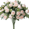 10 Head Artificial Silk Rose And Peony Bouquet With Eucalyptus For Wedding Decor 7