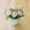 Mini Artificial Rose Potted Plant Faux Flower Bonsai Decor 4