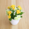 Mini Artificial Rose Potted Plant Faux Flower Bonsai Decor 9
