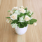 Mini Artificial Rose Potted Plant Faux Flower Bonsai Decor 12