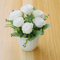 Mini Artificial Rose Potted Plant Faux Flower Bonsai Decor 6