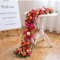 Luxury Red Rose Artificial Flower Row Wedding Table Centerpiece Decor 7