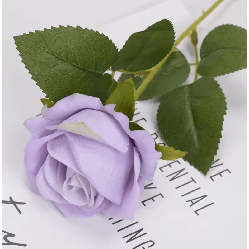 Long Stem Red Rose Artificial Flowers For Wedding And Home Decor 10