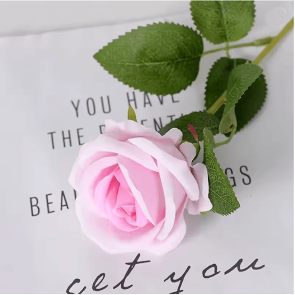 Long Stem Red Rose Artificial Flowers For Wedding And Home Decor 8