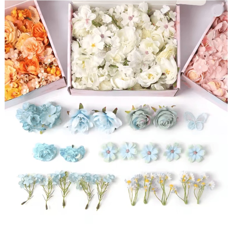 European Style Artificial Silk Rose Flowers For Wedding And DIY Decor 2