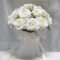 Romantic Silk Peony Rose Wedding Bouquet For Bride And Bridesmaids 2