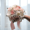 Romantic Silk Peony Rose Wedding Bouquet For Bride And Bridesmaids 5