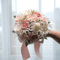 Romantic Silk Peony Rose Wedding Bouquet For Bride And Bridesmaids 5