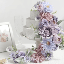 24 piece artificial dahlia flower heads for diy wedding and party decor