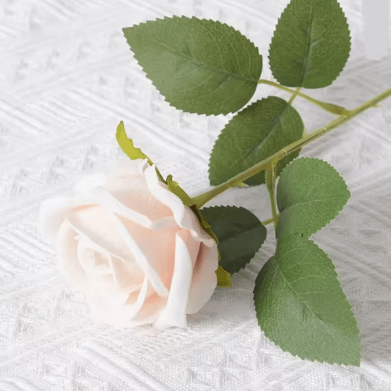 Realistic Artificial Red Rose Stems For Wedding And Home Decor 2