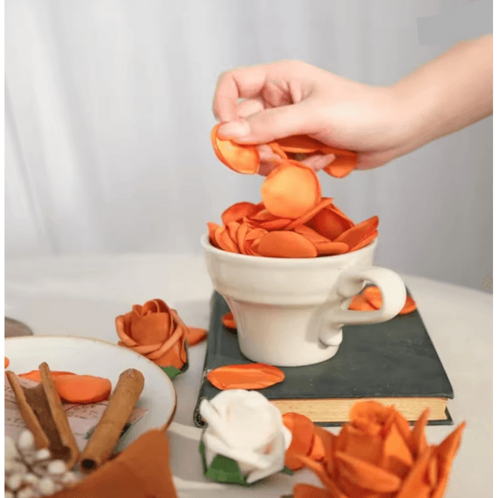 300 Piece Ivory Silk Rose Petals For Wedding Aisle And Romantic Decor 10