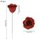 10 Piece Glitter Red Artificial Rose Bouquet For Wedding And Party Decor 4