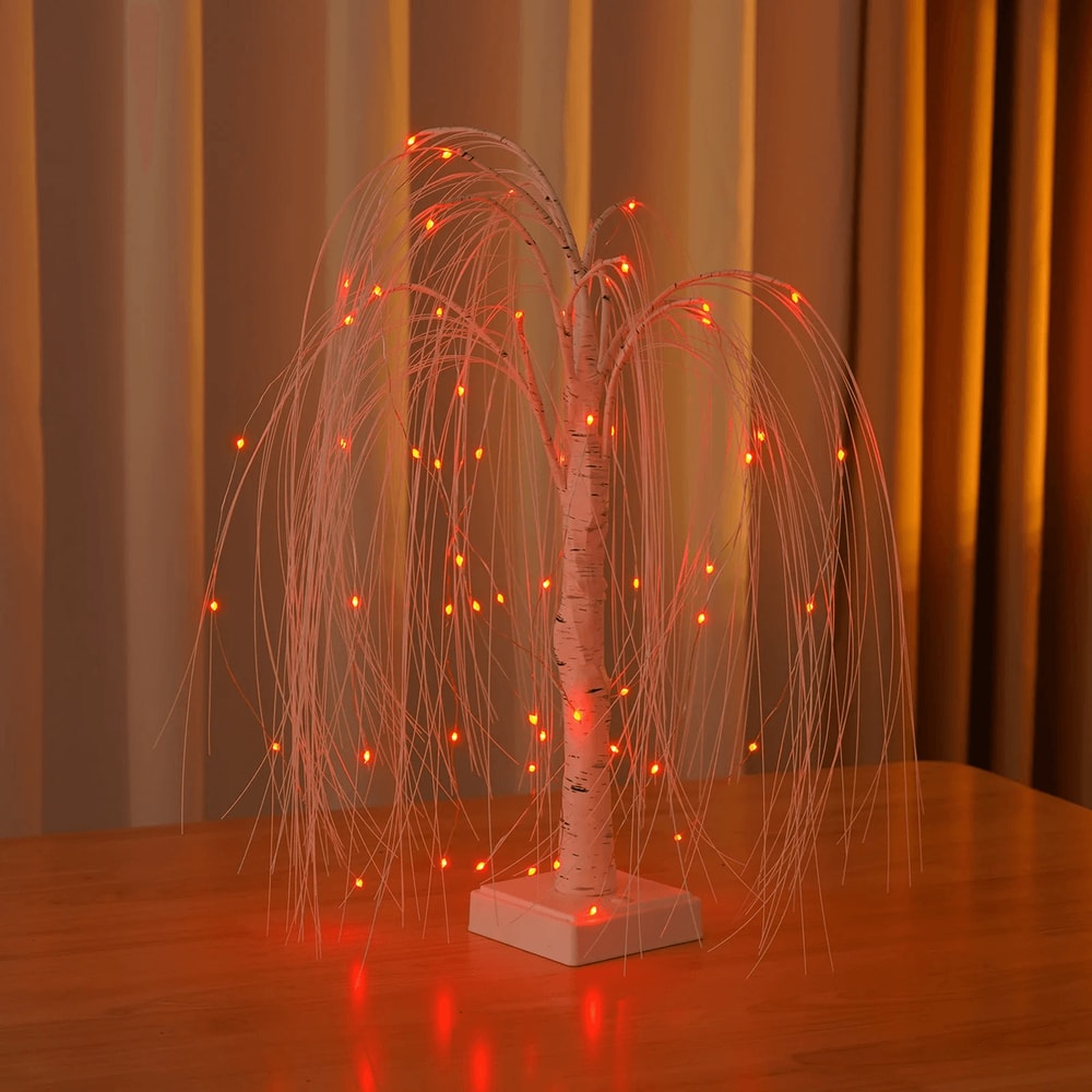 18 Color Rose Flower Tree Lamp LED Willow Bonsai Night Light 0