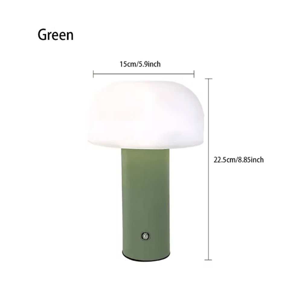 Rechargeable LED Mushroom Table Lamp With 3 Color Dimming 3