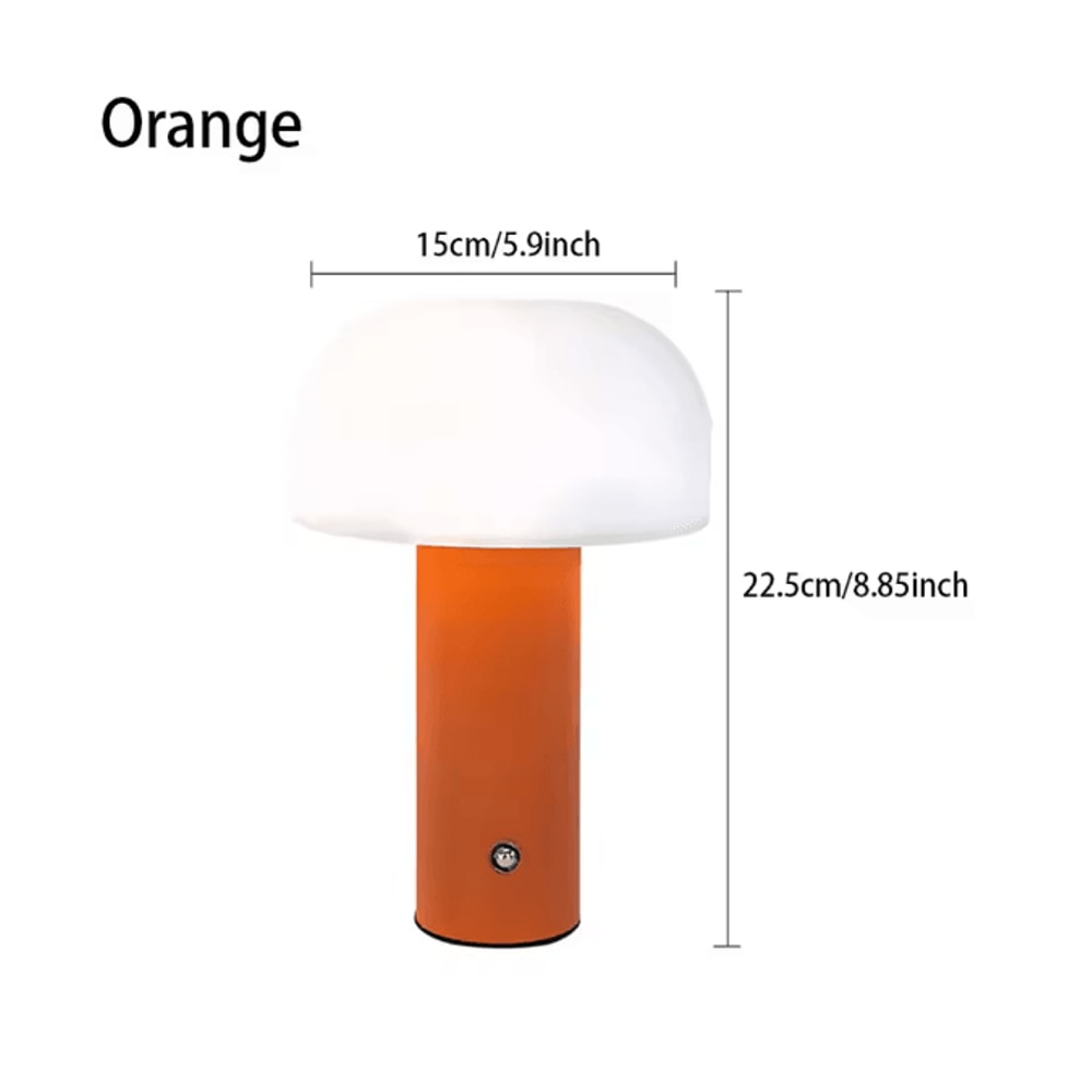 Rechargeable LED Mushroom Table Lamp With 3 Color Dimming 5