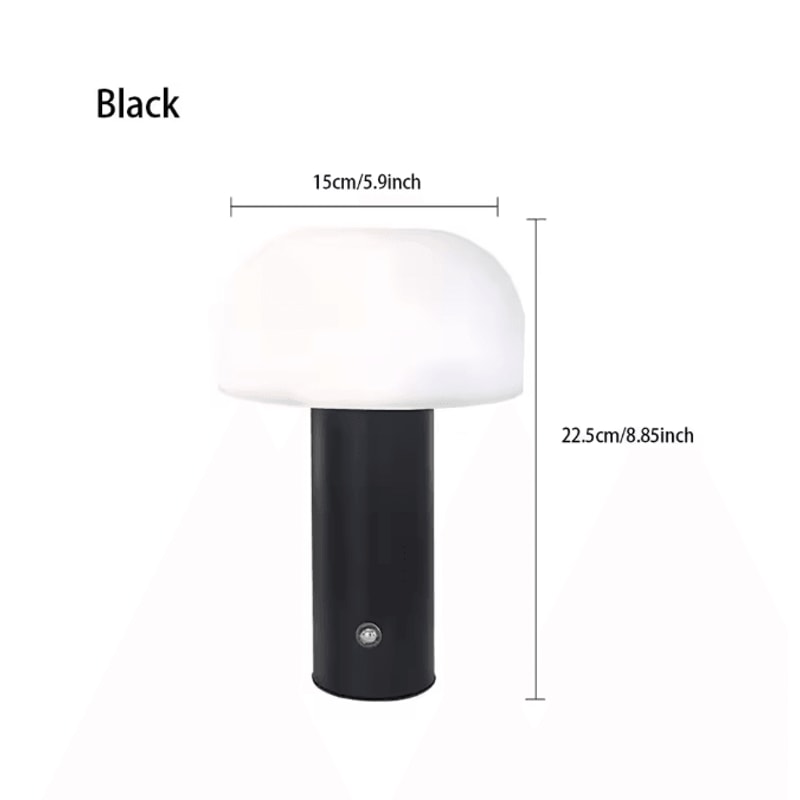Rechargeable LED Mushroom Table Lamp With 3 Color Dimming 6
