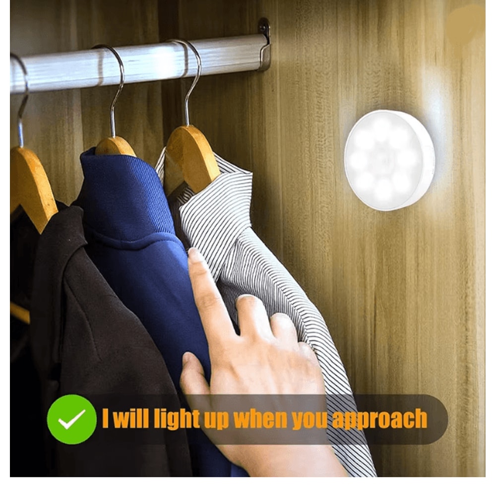 USB Rechargeable Motion Sensor LED Night Light Wireless Closet And Cabinet Lamp 1