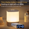 Rechargeable LED Night Light With Time Display Adjustable Bedside Lamp 0