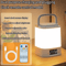 Rechargeable LED Night Light With Time Display Adjustable Bedside Lamp 5