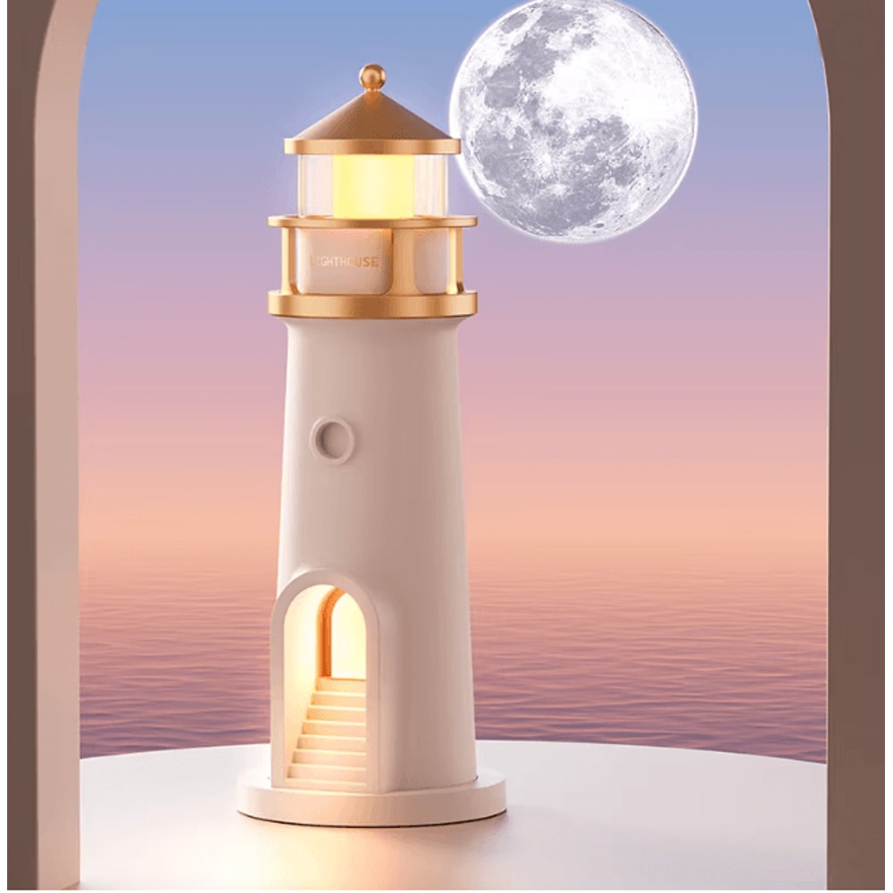 Moon Projection Lighthouse Lamp With Bluetooth Music And Remote Control 1