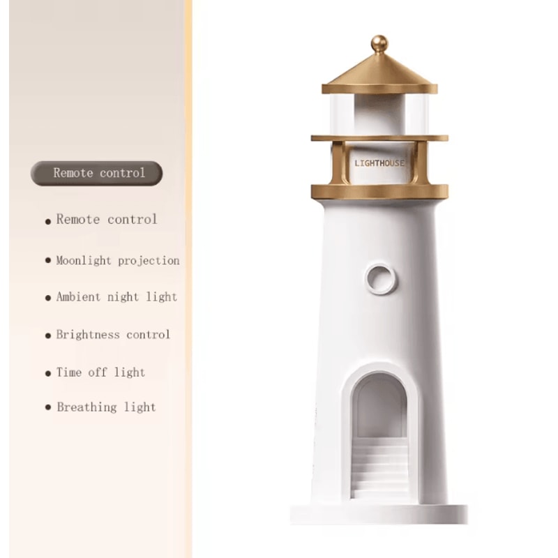 Moon Projection Lighthouse Lamp With Bluetooth Music And Remote Control 4