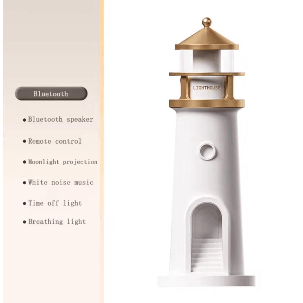 Moon Projection Lighthouse Lamp With Bluetooth Music And Remote Control 6