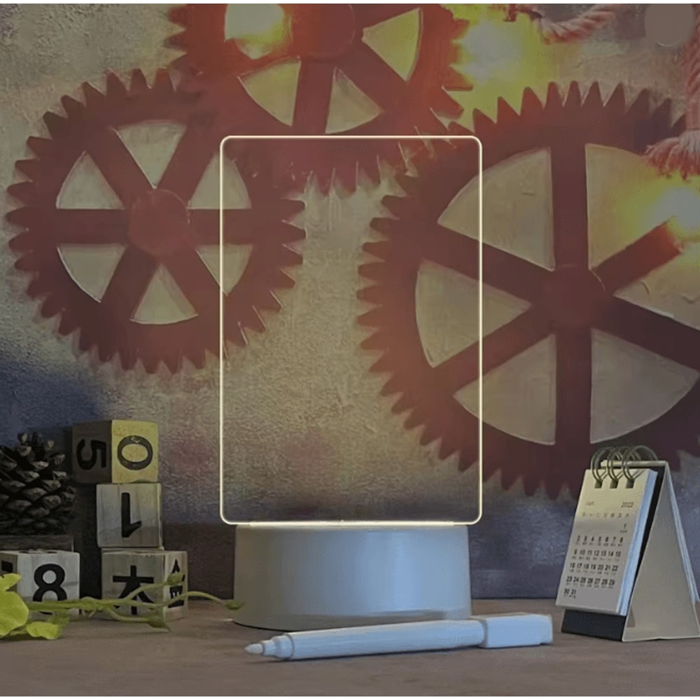 LED Handwritten Message Board Night Light USB Rechargeable Rewritable Note Lampde 3