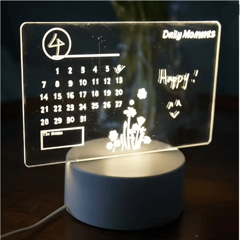 LED Handwritten Message Board Night Light USB Rechargeable Rewritable Note Lampde 4