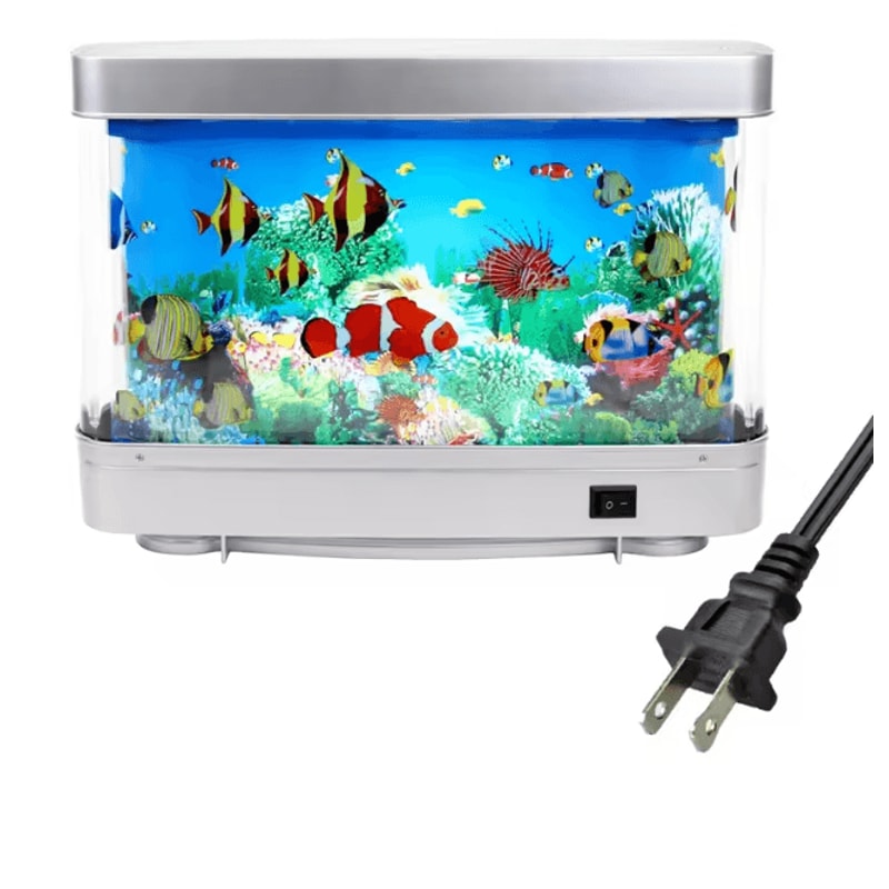 Ocean Aquarium Decorative Lamp Virtual Moving Fish Night Light 3