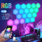 RGB Intelligent Hexagonal Wall Lamp Music Sync App Control Light Panels 0