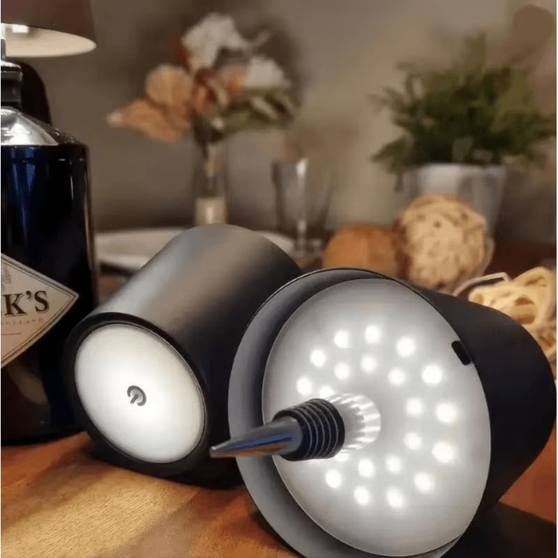 Rechargeable RGB LED Bottle Lamp Portable Dimmable Table Light 3