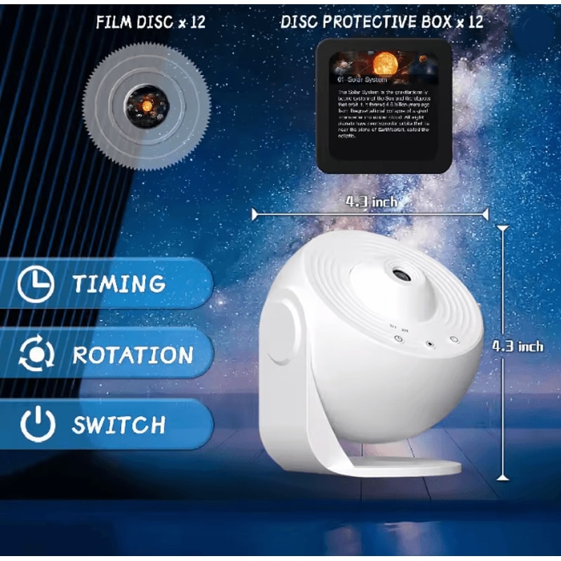 Galaxy Starry Sky Projector Night Light 360 Degree Rotating Planetarium Lamp 5