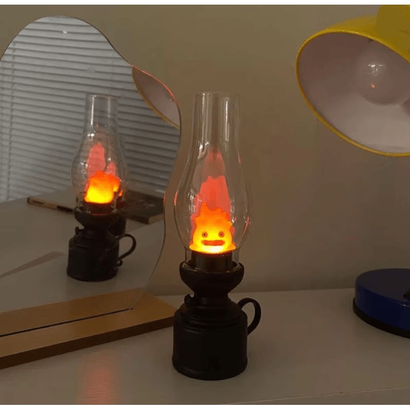 Calcifer Flameless Night Light Retro Anime Decorative Table Lamp 0