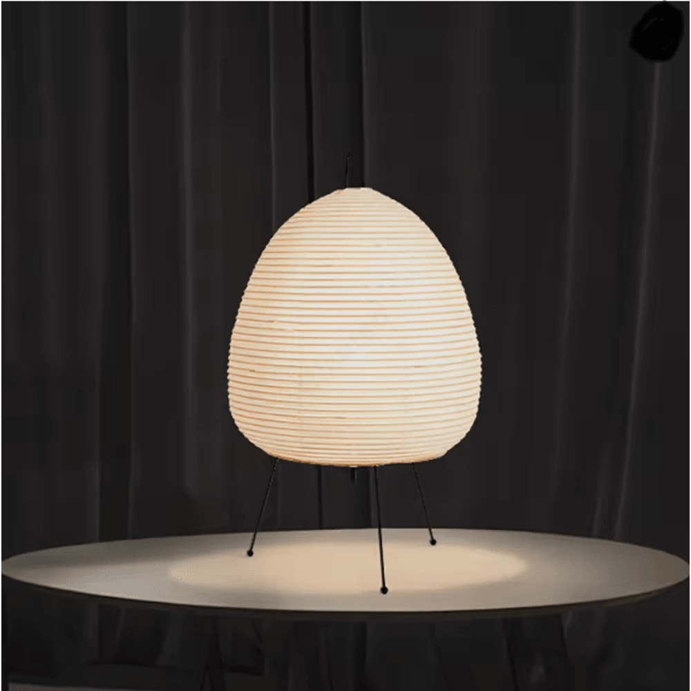 Japanese Rice Paper Table Lamp Tripod Lantern LED Desk Light 2