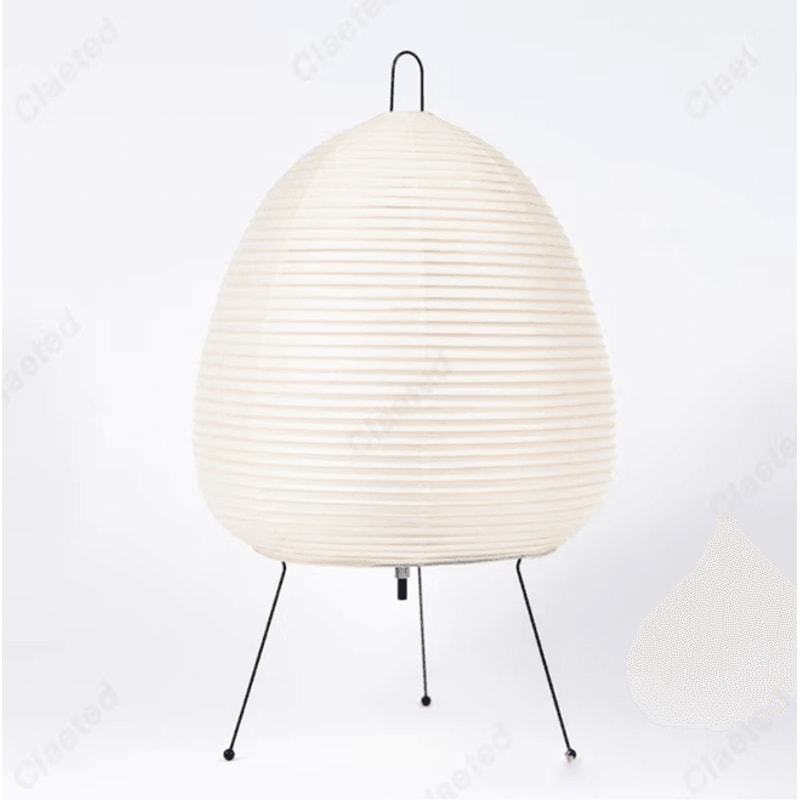 Japanese Rice Paper Table Lamp Tripod Lantern LED Desk Light 3