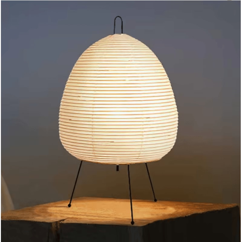Japanese Rice Paper Table Lamp Tripod Lantern LED Desk Light 5