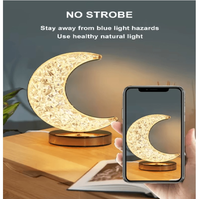 Bedroom Crystal Touch Dimming Night Light Girls Room Home Decor Aesthetics USB Bedside LED Ambient 1