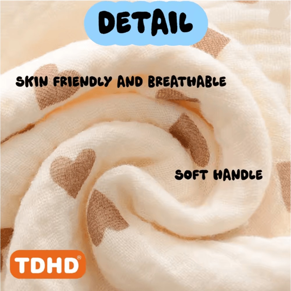 PureCloud Muslin Baby Swaddle Blanket All Season Breathable Cotton 3
