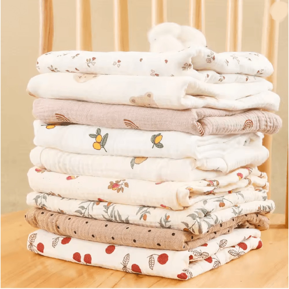 BloomSoft Cotton Swaddle Blanket Floral Muslin Baby Wrap 2