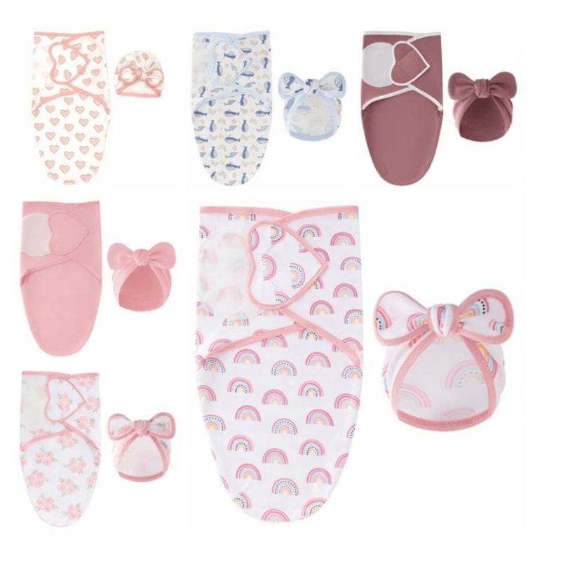 BlossomBow Newborn Photography Blanket And Hat Set 2