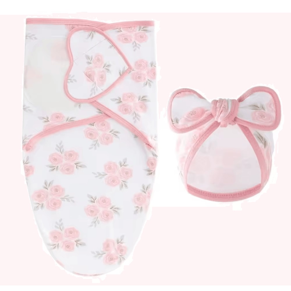 BlossomBow Newborn Photography Blanket And Hat Set 3
