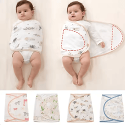 calmnest anti startle baby swaddle wrap cotton muslin blanket