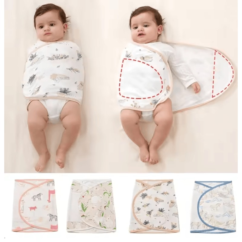CalmNest Anti Startle Baby Swaddle Wrap Cotton Muslin Blanket 0