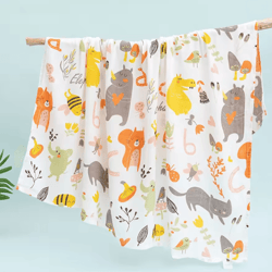 airsoft cotton muslin baby swaddle blanket two layer summer wrap