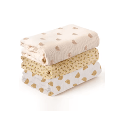 purecomfort 3 pack muslin swaddle blankets soft breathable receiving set