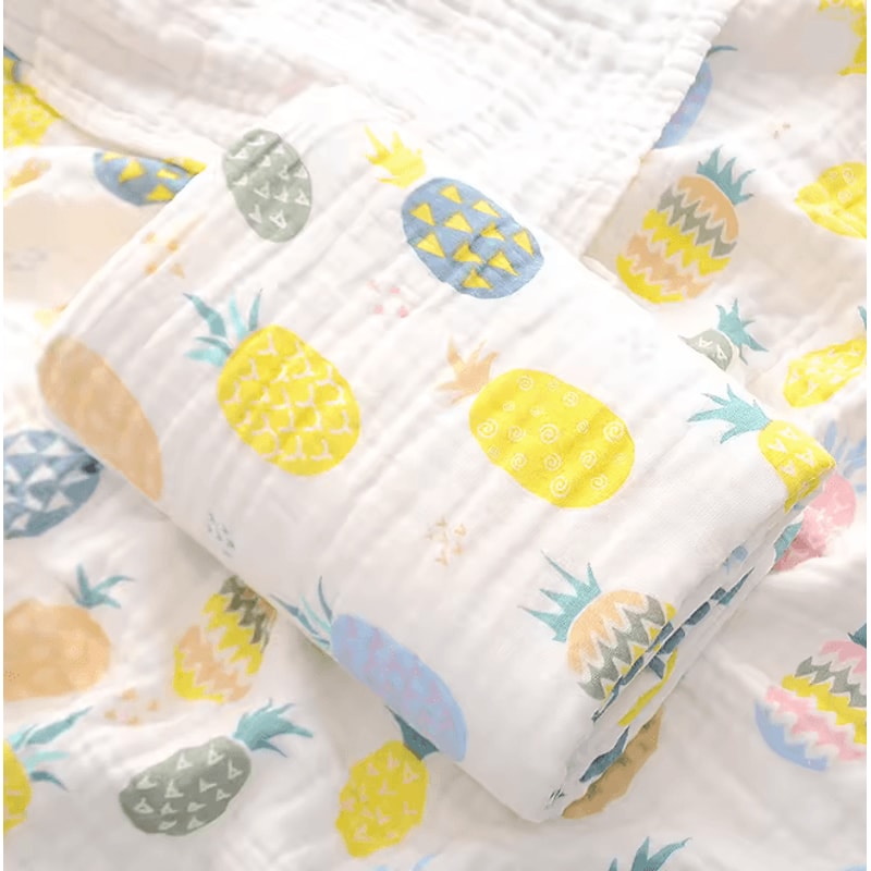 PureGauze Cotton Baby Bath Towel Four Layer Muslin Swaddle Blanket 10