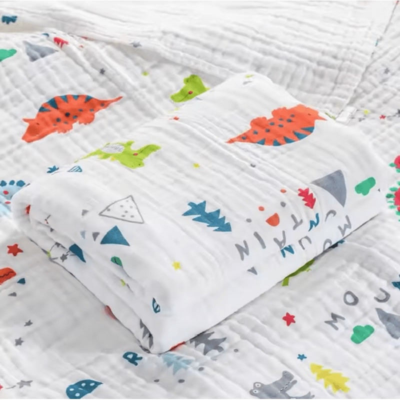 PureGauze Cotton Baby Bath Towel Four Layer Muslin Swaddle Blanket 11